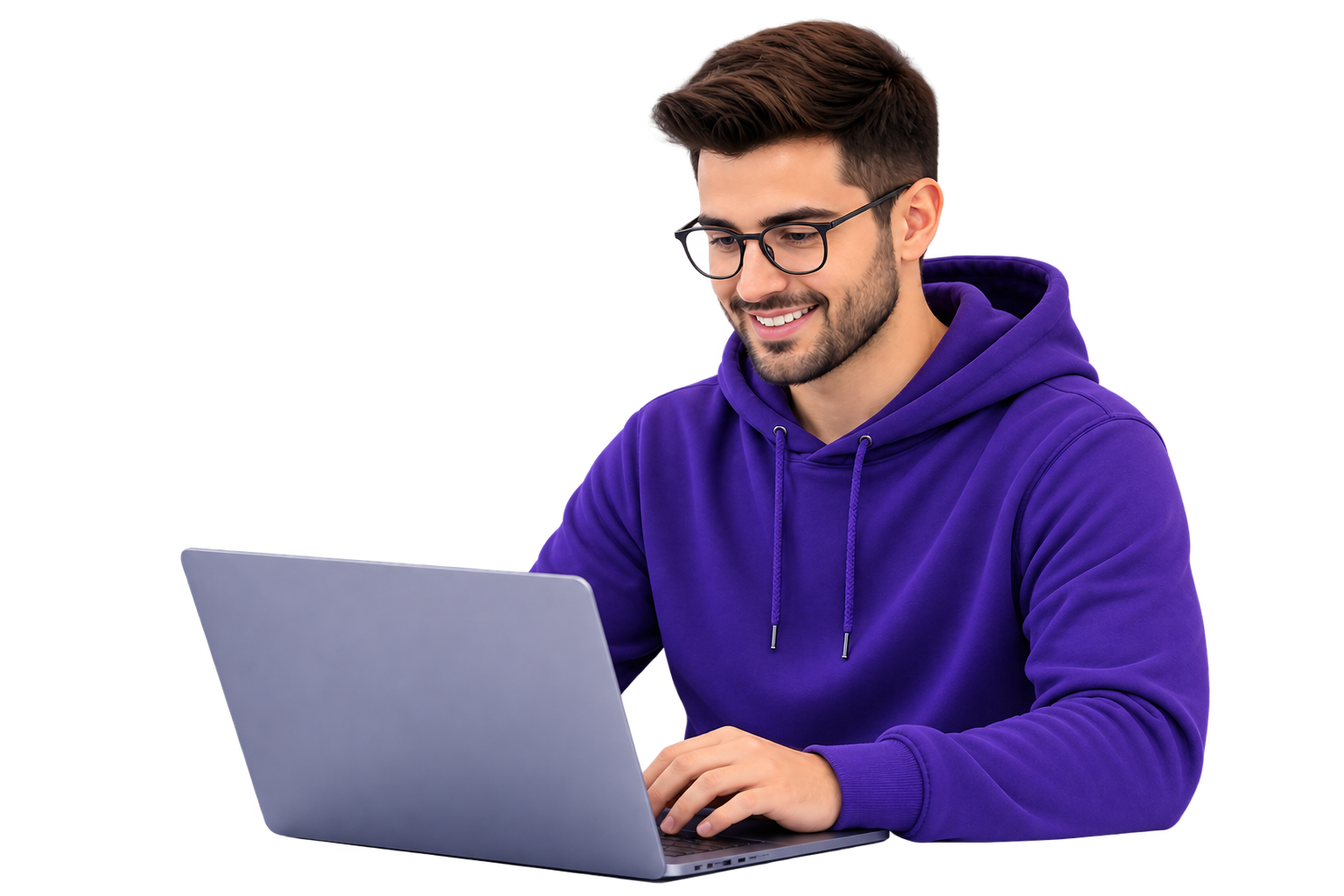 Person working on laptop